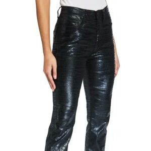 FRAME CROCODILE COATED JEANS SIZE 30